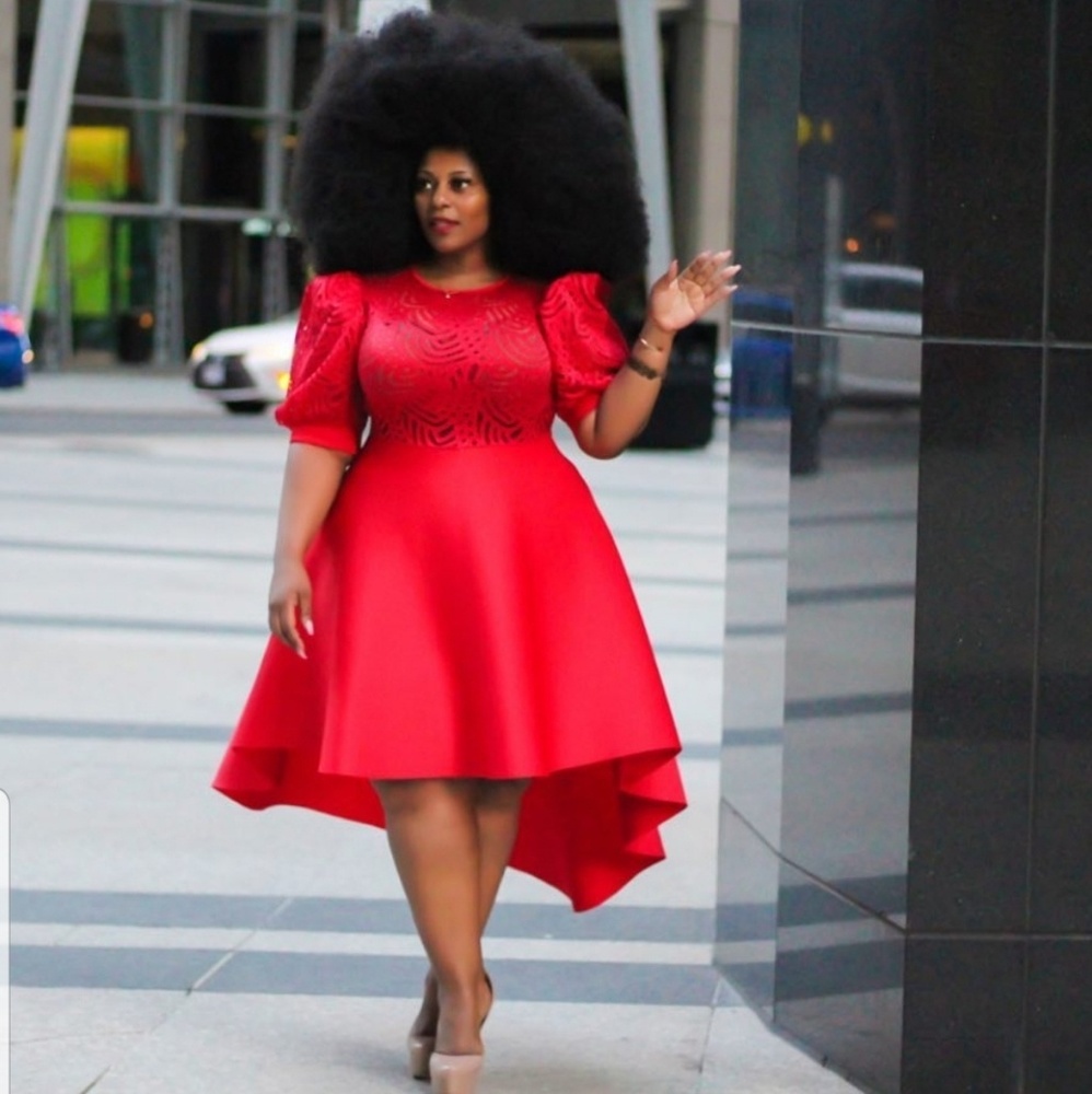 Plus size highlow dress